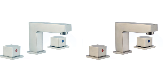 Two Handle Bathroom Faucet Square Shape