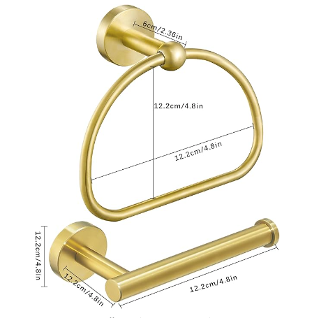 Leyden Antique Brass Toilet Paper Holder Towel Ring 2 Pieces Set Tissue Roll Retro Ancient